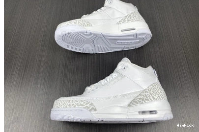 PS 429487-111 AIR WHITE' 3 RETRO 'TRIPLE JORDAN 0818